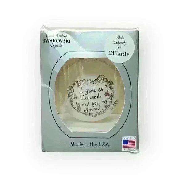 Heart Gifts by Teresa Other - Christmas Ornament Dillard's Heart Gifts Hand Painted Swarovksi Blessed.. Friend